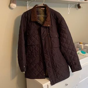 Barbour navy quilted coat